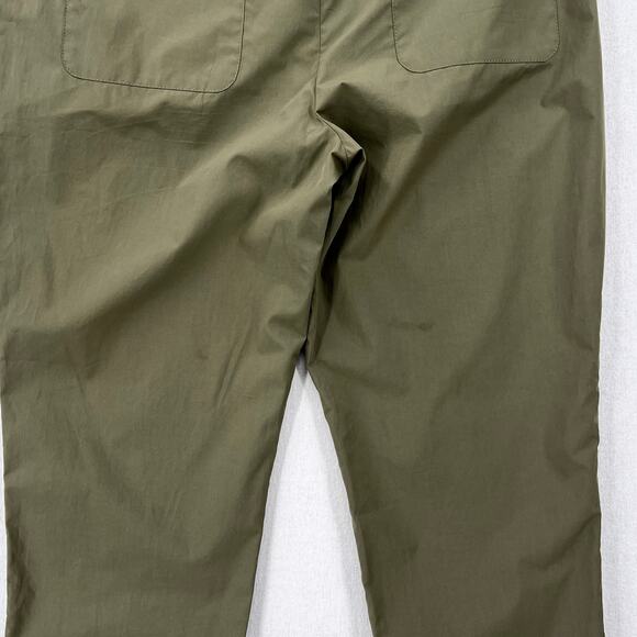 AKRIS PUNTO Fallon Pants Womens 6 Olive Green Cotton Belt Cuff Mid Rise Light - Picture 12 of 16